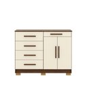 Ver mais imagens de Cômoda Sapateira Sirius 5 Gavetas 2 Portas - Imbuia/Champanhe