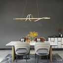 Ver imagem 7 de Lustre Pendente 120cm 50w 3 Temperaturas 3000/4000/6000k Bivolt Dourado Lumier