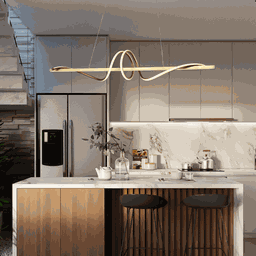 Lustre Pendente 120cm 50w 3 Temperaturas 3000/4000/6000k Bivolt Dourado Lumier - 3
