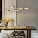 Ver imagem 5 de Lustre Pendente 120cm 50w 3 Temperaturas 3000/4000/6000k Bivolt Dourado Lumier