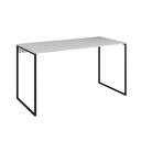 Ver imagem 1 de Mesa para Escritório Industrial Base Ferro Preto Tampo Mdp Branco 137x60