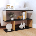 Ver imagem 1 de Mesa Lateral Sofá Mesinha de Apoio Canto Decoração Minimalista Preto