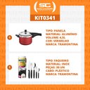 Ver imagem 2 de KIT - Panela de Pressão 4,5 Vancouver Vermelha + 1 Faqueiro 30pç - Tramontina
