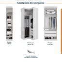 Ver imagem 3 de Guarda Roupa Modulado de Canto 5 portas 3 Peças Hera CabeCasa MadeiraOriginals