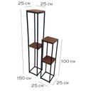 Ver imagem 2 de Kit 2 Suporte Plantas Chão Jardineira De Pé Estilo Industrial MINAS ARTE PRÓPRIA kit 2 suportes