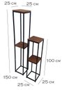 Ver imagem 2 de Kit 2 Suporte Plantas Chão Jardineira De Pé Estilo Industrial MINAS ARTE PRÓPRIA kit 2 suportes