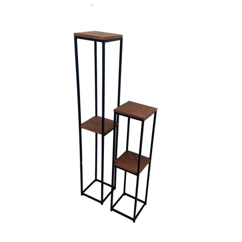 Kit 2 Suporte Plantas Chão Jardineira De Pé Estilo Industrial MINAS ARTE PRÓPRIA kit 2 suportes