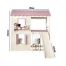 Cama Alta Infantil com Escorregador e Telhado Completo Club House Premium Casatema MadeiraOriginals - 9