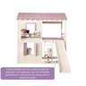 Cama Alta Infantil com Escorregador e Telhado Completo Club House Premium Casatema MadeiraOriginals - 4