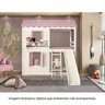 Cama Alta Infantil com Escorregador e Telhado Completo Club House Premium Casatema MadeiraOriginals - 14