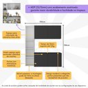 Ver imagem 3 de Armário de Cozinha Compacta com Balcão Linea Fit 4 Portas Multimóveis Mp2218 Branco/preto