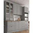 Ver imagem 2 de Cozinha Compacta 263cm Americana com Vidro 4 Peças 11 Portas 3 Gavetas Henn