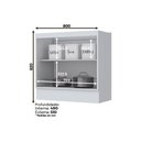 Ver imagem 3 de Balcão de Cozinha Americana 2 Portas s/ Tampo 80cm Branco - Henn