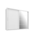 Ver imagem 3 de Guarda Roupa Casal Essencial 2 Portas de Correr 6 Gavetas com 8 Espelhos Branco/Absoluto