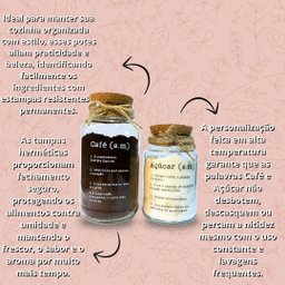 Jogo 2 Pote Hermético Açúcar e Café 500ml e 750ml - 7
