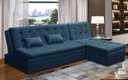 Ver imagem 1 de Sofá Cama King 5 Lugares 2,70m Amélia Suede Azul Mirra Decor