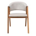 Ver imagem 4 de Kit 2 Cadeiras Jantar Madeira Maciça Mel Estofado Linho Bege