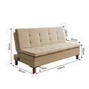 Ver imagem 4 de Sofá Cama Inteligente Conectividade com USB e Entrada Tipo C Rubi sem Caixa Bicama Linho Bege