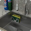 Ver imagem 2 de Porta Esponja De Pia Inox Com Ventosa Suporte Bucha ELG