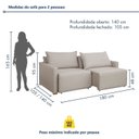 Ver imagem 3 de Sofá Cama Retrátil e Reclinável 2 Lugares Veludo Bege Claro 180cm Júlia Yescasa
