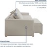 Sofá Cama Retrátil e Reclinável 180cm Júlia - 6