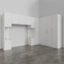 Ver imagem 6 de Guarda Roupa Modulado de Casal 12 Portas 6 Peças 2 Mesas de Cabeceira Hera CabeCasa MadeiraOriginals Branco/Algodão