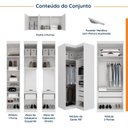 Ver imagem 3 de Guarda Roupa Modulado de Casal 12 Portas 6 Peças 2 Mesas de Cabeceira Hera CabeCasa MadeiraOriginals