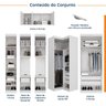 Guarda Roupa Modulado de Casal 12 Portas 6 Peças 2 Mesas de Cabeceira Hera CabeCasa MadeiraOriginals - 3