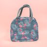 Bolsa Marmita Térmica Estampada para Trabalho e Faculdade:flamingos Cinza - 2