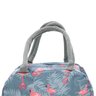 Bolsa Marmita Térmica Estampada para Trabalho e Faculdade:flamingos Cinza - 3