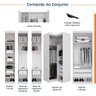 Guarda Roupa Modulado de Casal 12 Portas 6 Peças 2 Mesas de Cabeceira Hera CabeCasa MadeiraOriginals - 3