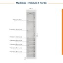Ver mais imagens de Guarda Roupa Modulado de Casal 12 Portas 6 Peças 2 Mesas de Cabeceira Hera CabeCasa MadeiraOriginals