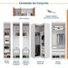 Guarda Roupa Modulado de Casal 12 Portas 6 Peças 2 Mesas de Cabeceira Hera CabeCasa MadeiraOriginals - 3