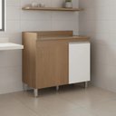 Ver imagem 1 de Balcão de Canto Reto com 1 Porta 94cm Sabrina Soluzione Movéis