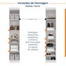 Guarda Roupa Modulado de Casal 12 Portas 6 Peças 2 Mesas de Cabeceira Hera CabeCasa MadeiraOriginals - 7
