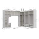 Ver imagem 5 de Guarda Roupa Modulado de Casal 12 Portas 6 Peças Hera CabeCasa MadeiraOriginals