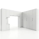 Ver imagem 3 de Guarda Roupa Modulado de Casal 12 Portas 6 Peças Hera CabeCasa MadeiraOriginals Branco/Algodão