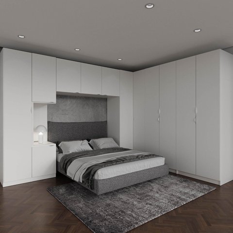 Guarda Roupa Modulado de Casal 12 Portas 6 Peças Hera CabeCasa MadeiraOriginals