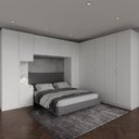 Ver imagem 1 de Guarda Roupa Modulado de Casal 12 Portas 6 Peças Hera CabeCasa MadeiraOriginals Branco/Algodão