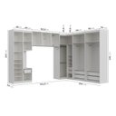 Ver imagem 5 de Guarda Roupa Modulado de Casal 12 Portas 6 Peças Hera CabeCasa MadeiraOriginals