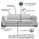 Ver imagem 4 de Sofá 2 Lugares 180cm Linho Djon Cinza Grigio