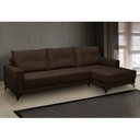 Ver imagem 2 de Sofá 4 Lugares com Chaise Direito 285cm Soreh F05 Veludo Marrom - Mpozenato