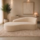 Ver imagem 1 de Sofá Divã Orgânico Charlotte Sala 160cm Bouclé Bege