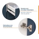 Ver imagem 6 de Cozinha Planejada 6 Peças com Tampo 3 Aéreos e 3 Balcões Arizona CabeCasa MadeiraOriginals Azul/Branco