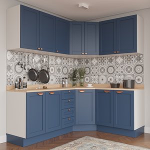 Cozinha Modulada 6 Peças com Tampo 3 Aéreos e 3 Balcões Arizona CabeCasa MadeiraMadeira