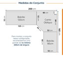 Ver imagem 3 de Cozinha Planejada 6 Peças com Tampo 3 Aéreos e 3 Balcões Arizona CabeCasa MadeiraOriginals Azul/Branco