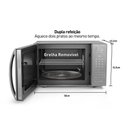 Ver imagem 4 de Micro-ondas Panasonic Tecnologia Antibactéria Ag 34l Inox - St67lsru 220v
