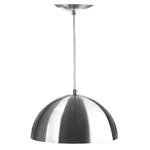 Pendente Meia Bola 40 Escovado Sala Cozinha Churrasqueira