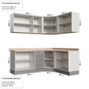 Ver imagem 4 de Cozinha Modulada 6 Peças com Tampo 3 Aéreos e 3 Balcões Arizona CabeCasa MadeiraOriginals