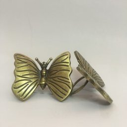 Porta Guardanapo Em Metal Borboleta – Unidade Rosé - 1